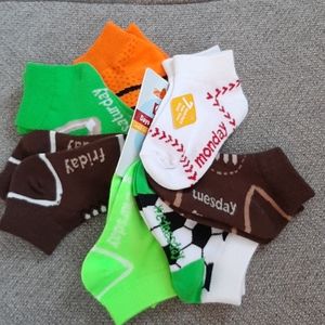 New Toddler Boy Sports Days of the Week Socks